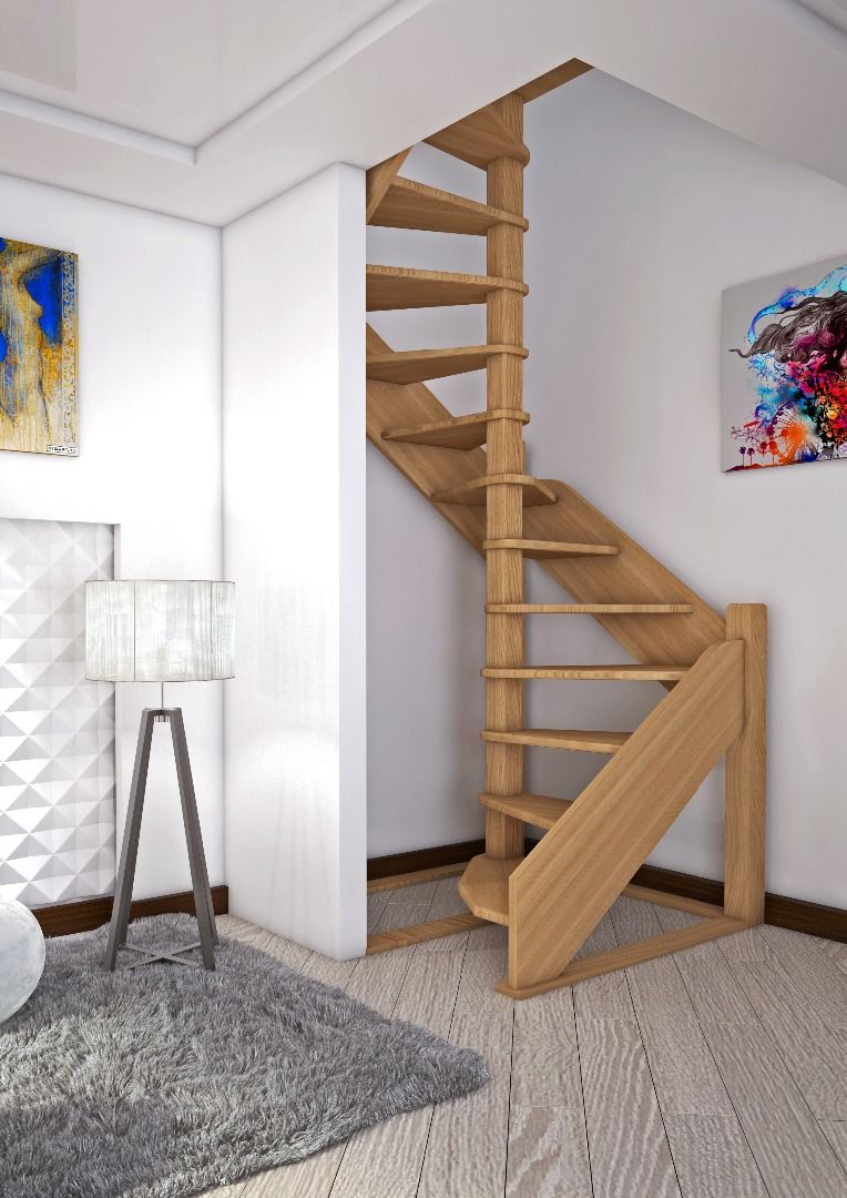 лестница из дерева на второй этаж фото